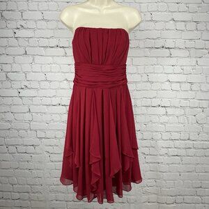 red bridesmaid dresses david's bridal | | Davids Bridal Womens Short Tank Mesh Wcowl Neck Dress Bridal party